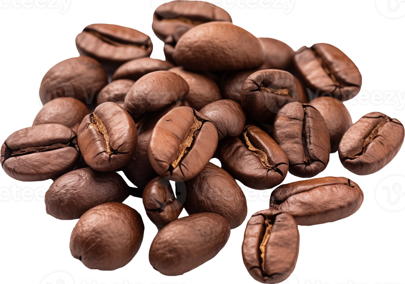Pile of roasted coffee beans png