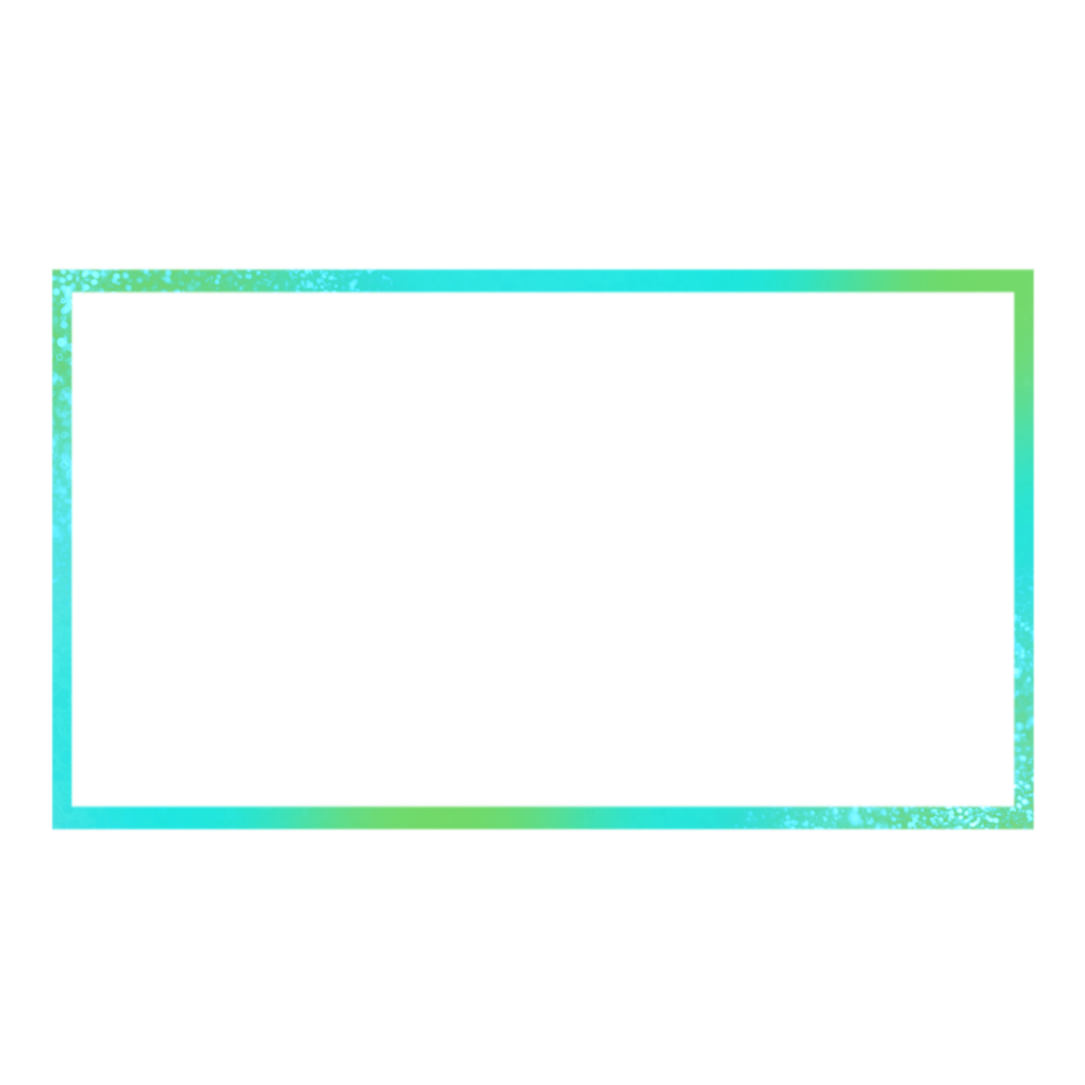 A Blue and Green Rectangle Frame on a Transparent Background png