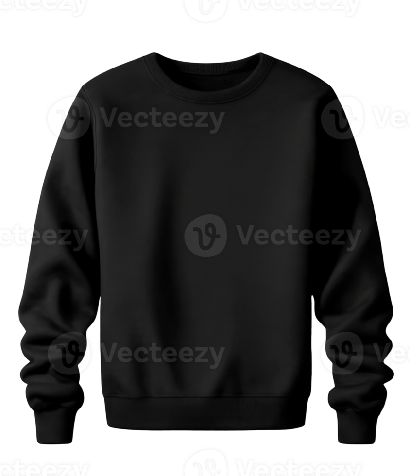 Black sweater isolated template mockup. Sweatshirt long sleeve 46839123 PNG Black sweater isolated template mockup. Sweatshirt long sleeve 46839123 PNG
