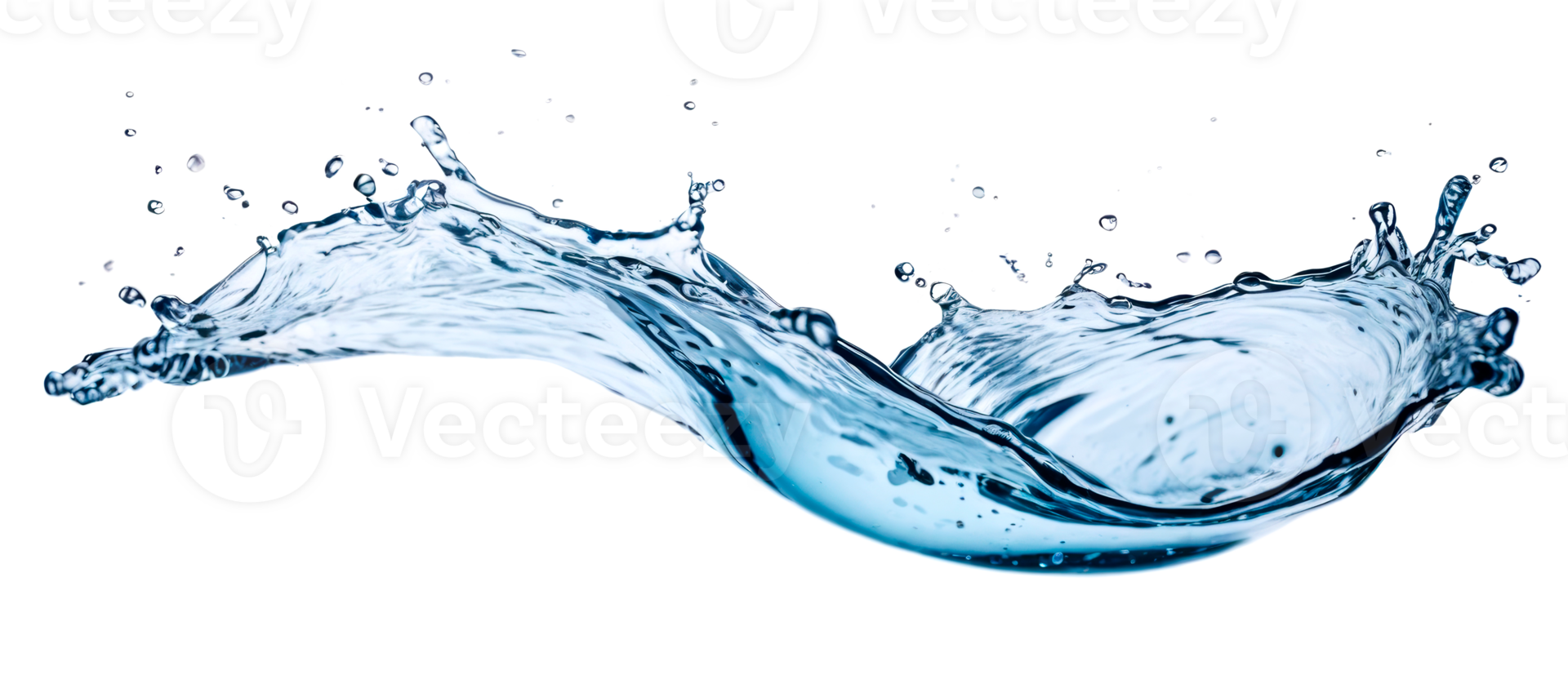 Water splash flying isolated against a transparent background png