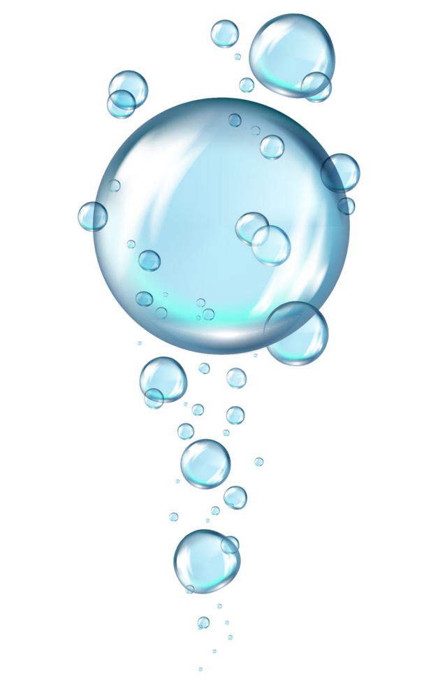 Realistic Water Bubbles Isolated on Transparent Background png