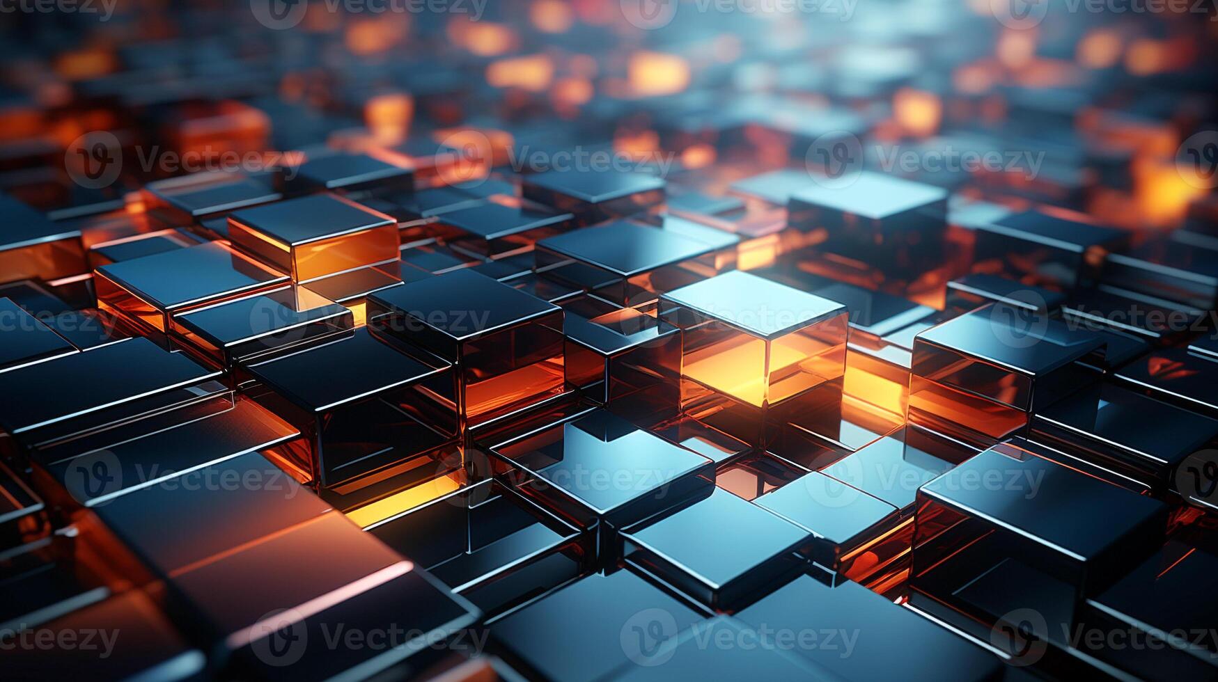 Futuristic geometric shapes connect for modern abstract design background photo