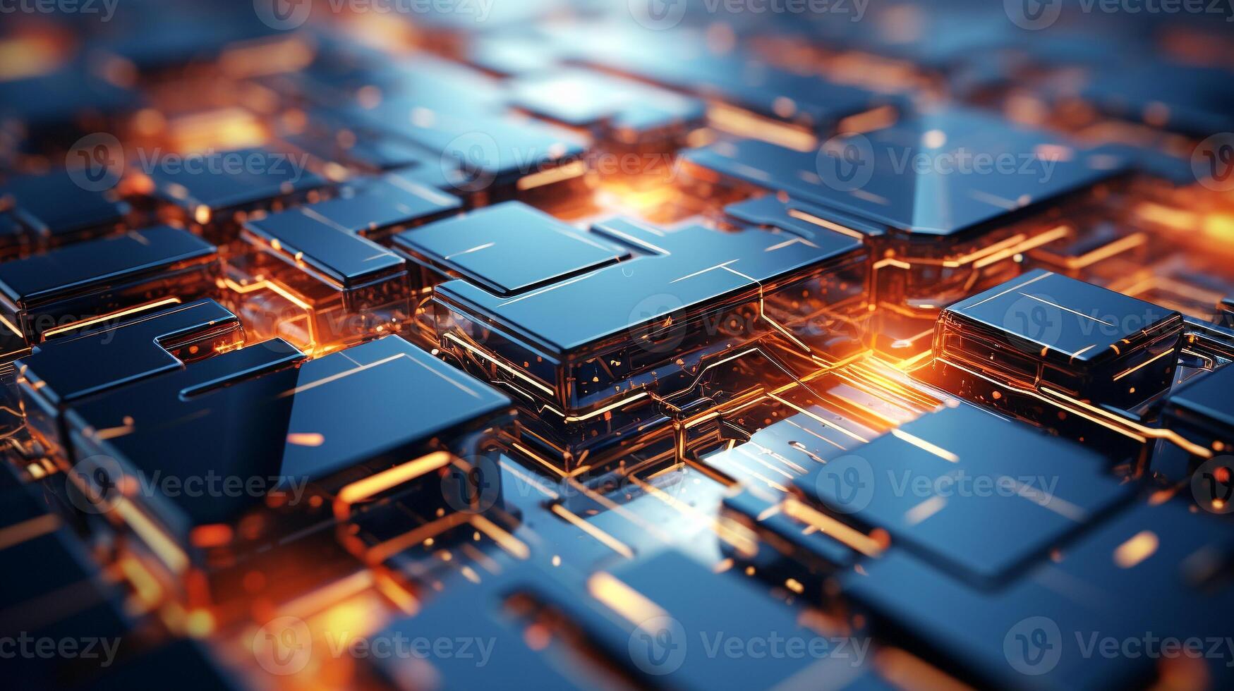 Futuristic geometric shapes connect for modern abstract design background photo