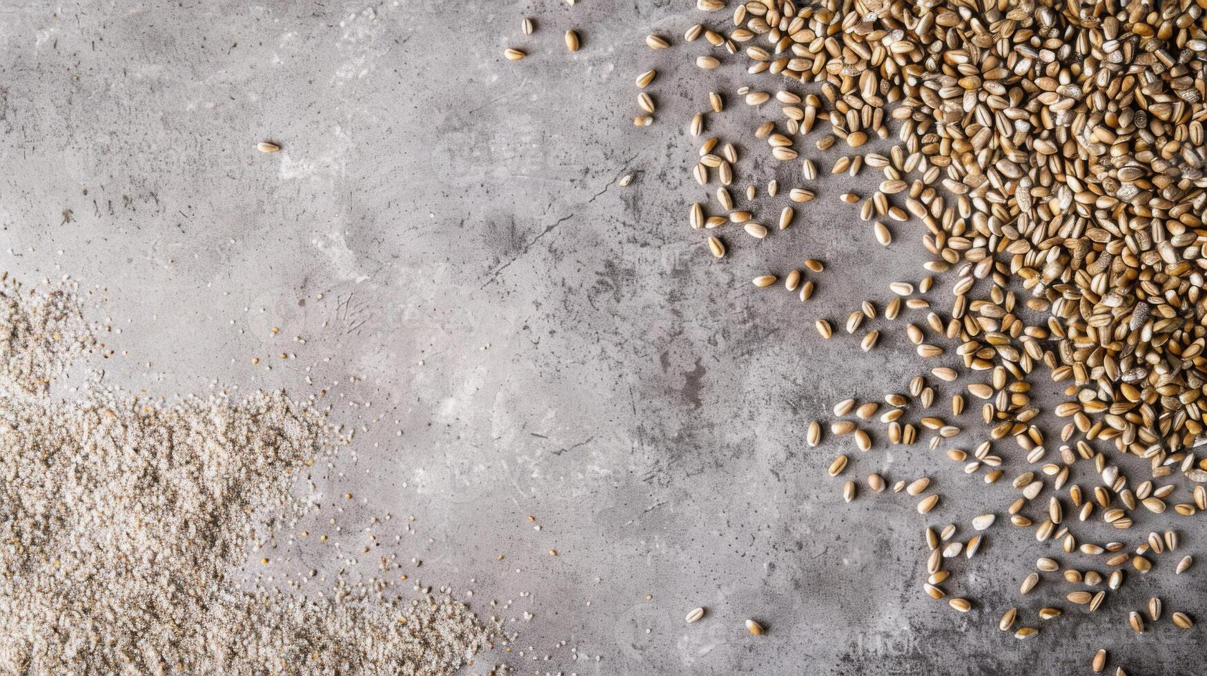 A Pile of Seeds on a Table. AI-generated photo