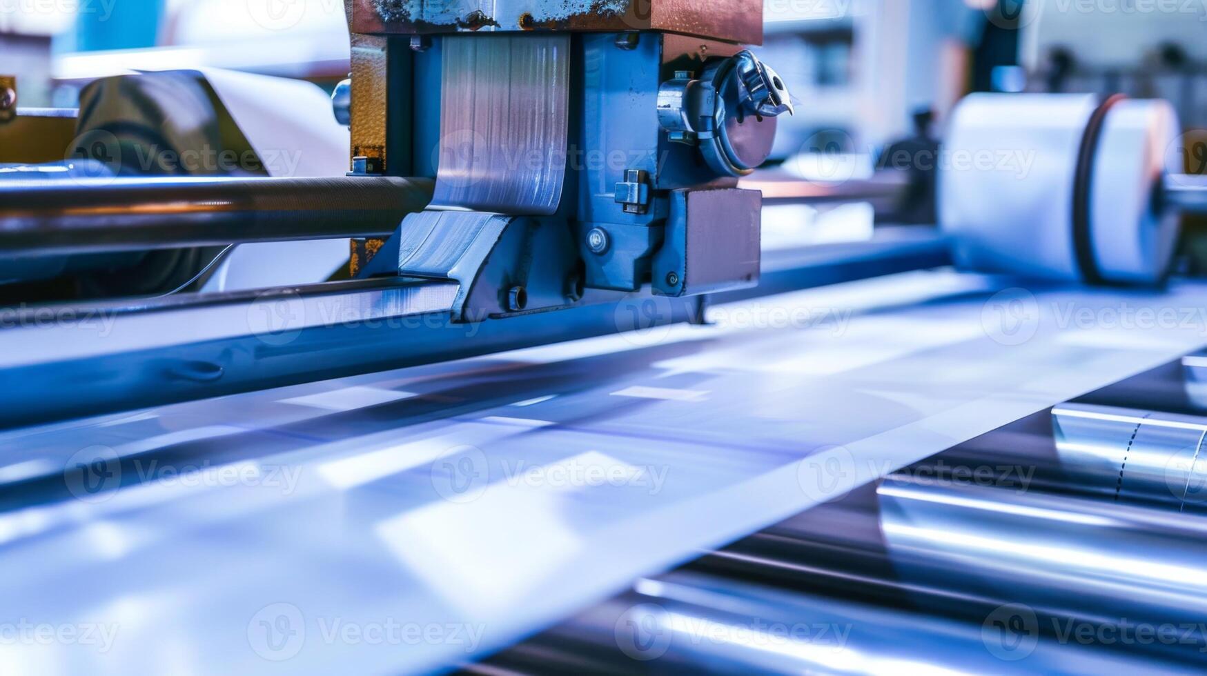 Precision Metal Cutting Machine in Action. AI-generated photo