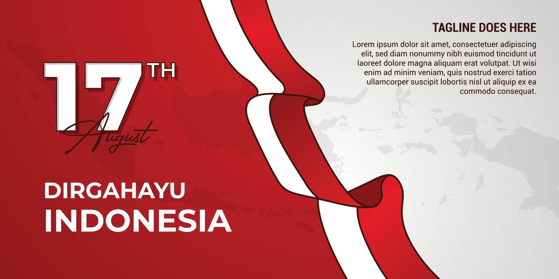 Template for Indonesia Independence Day Celebration vector