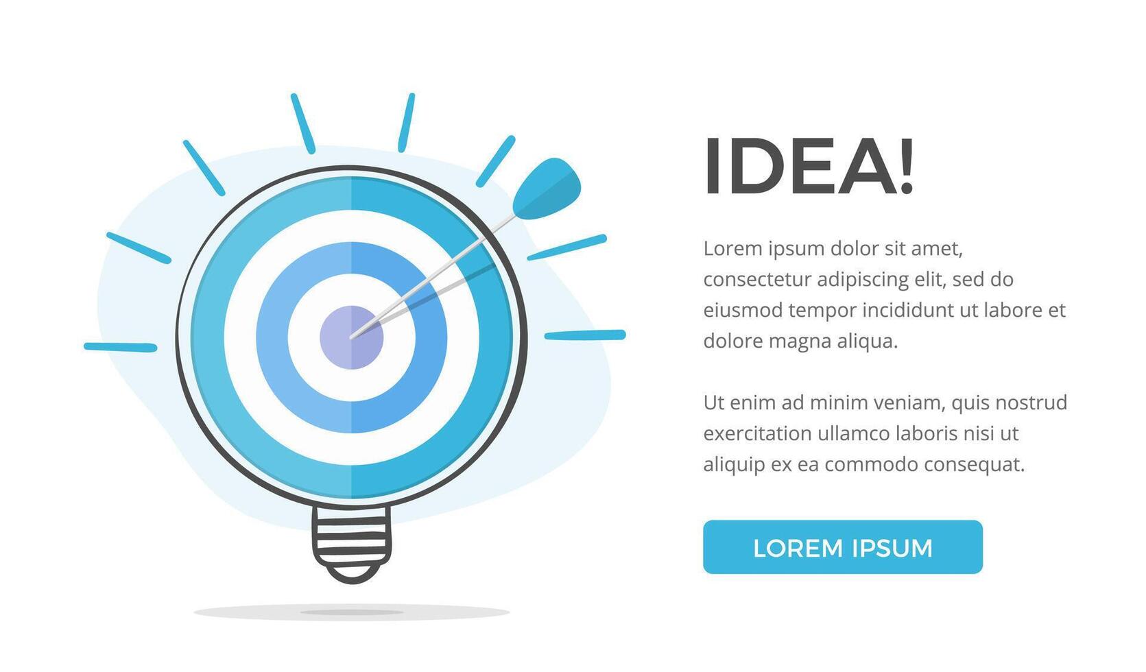 Idea concept with target and arrow vector