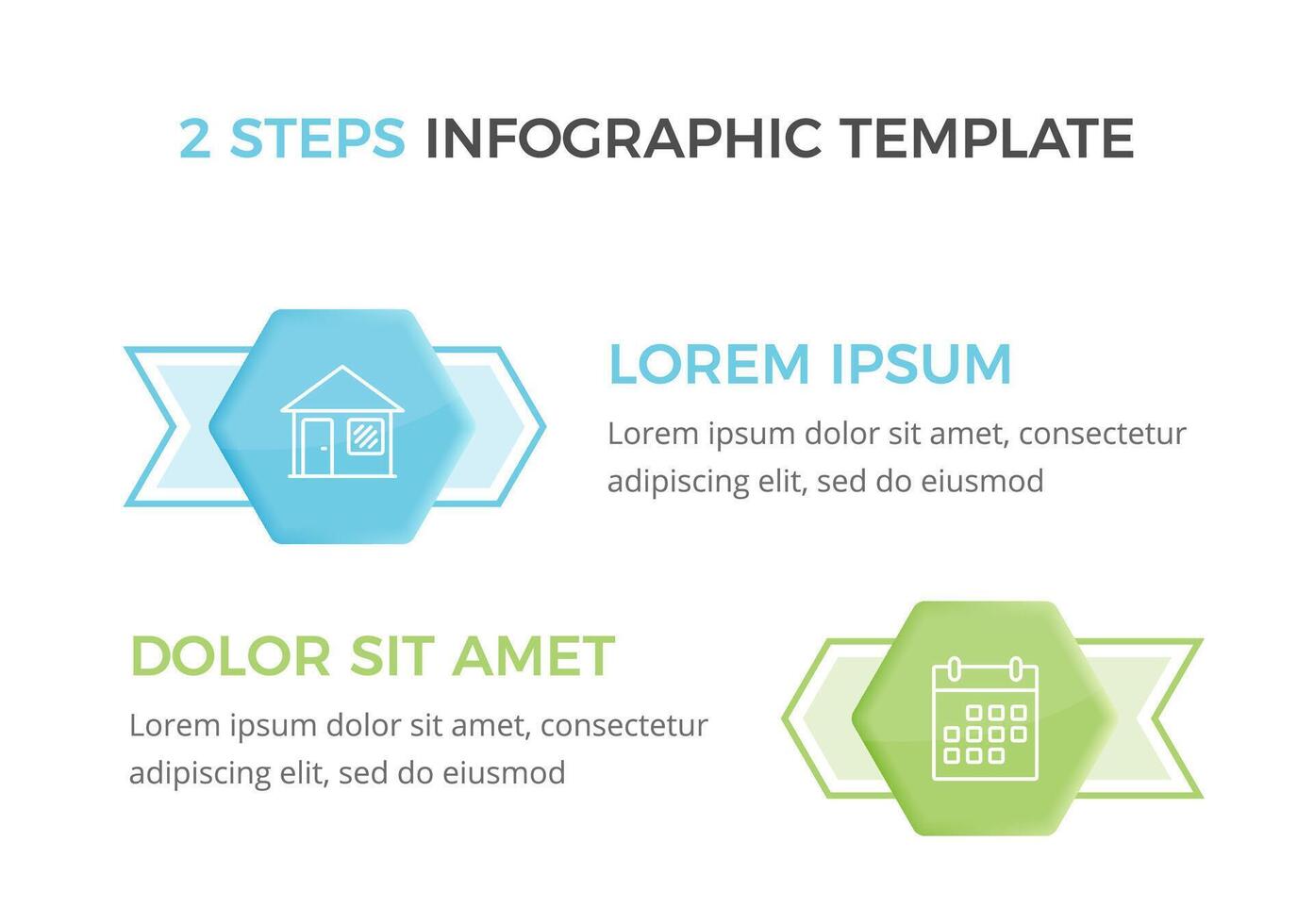 Infographic Template with 2 Steps vector