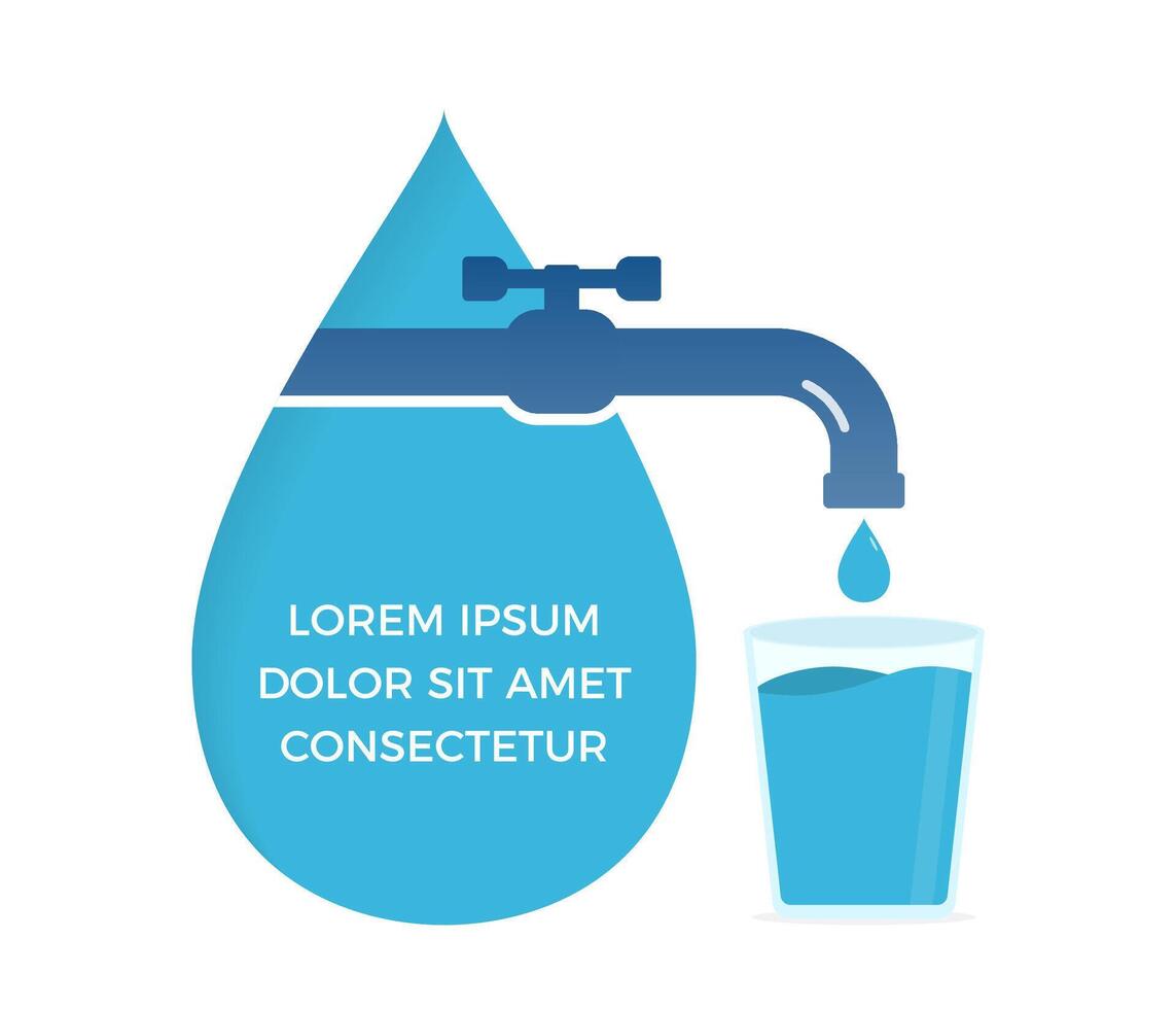 Tap with Water Drop vector