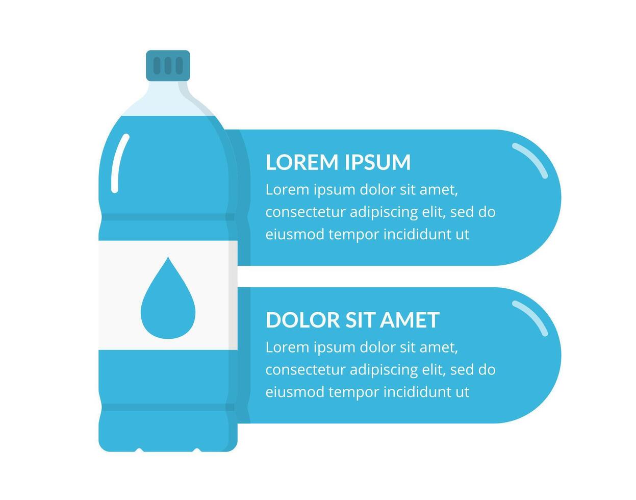 Water Bottle Infographics vector