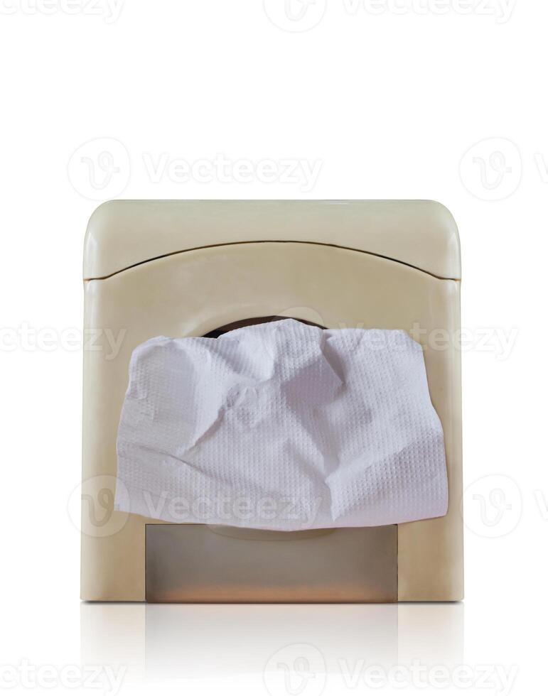 Tissue in box isolated on white background. Clipping path photo