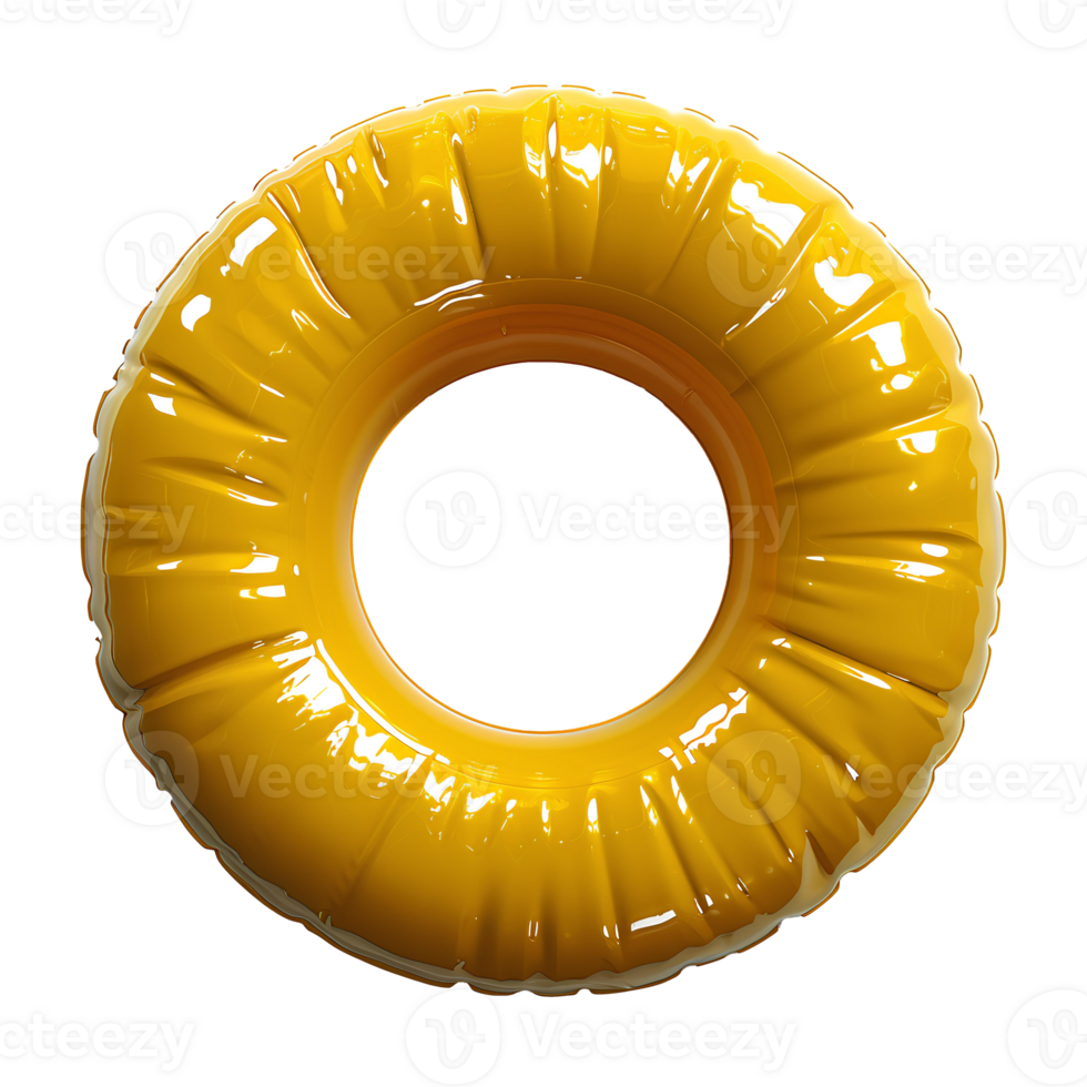 Yellow pool float . Yellow plastic pool float top view . Pool float for summertime activities and swimming in the ocean isolated. Inflatable pool float png