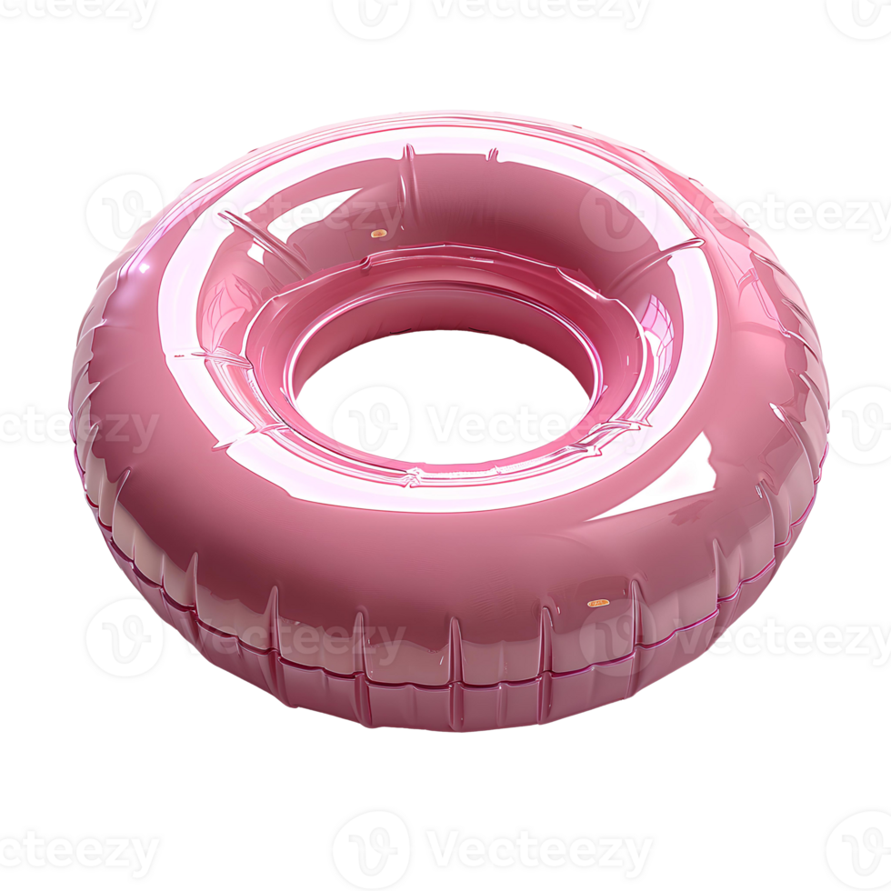 Pink pool float . Pink plastic pool float top view . Pool float for summertime activities and swimming in the ocean isolated. Inflatable pool float png