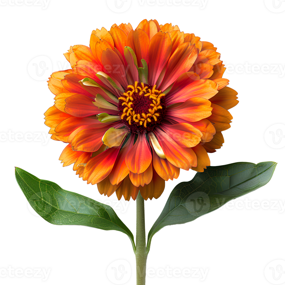 Blanket flower . Blanket flower top view isolated. Colorful blanket flower flat lay isolated. Summertime bloom of a luscious blanket flower png