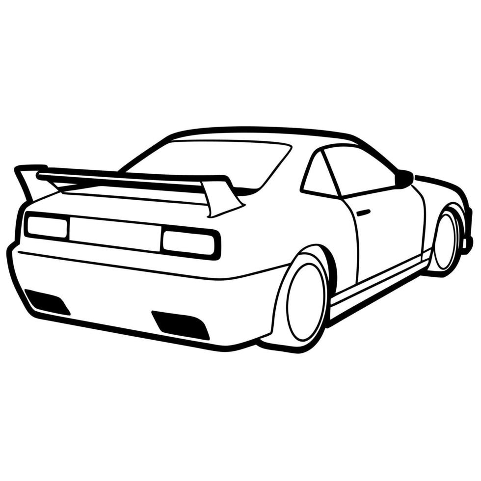 Modified car coloring pages vector