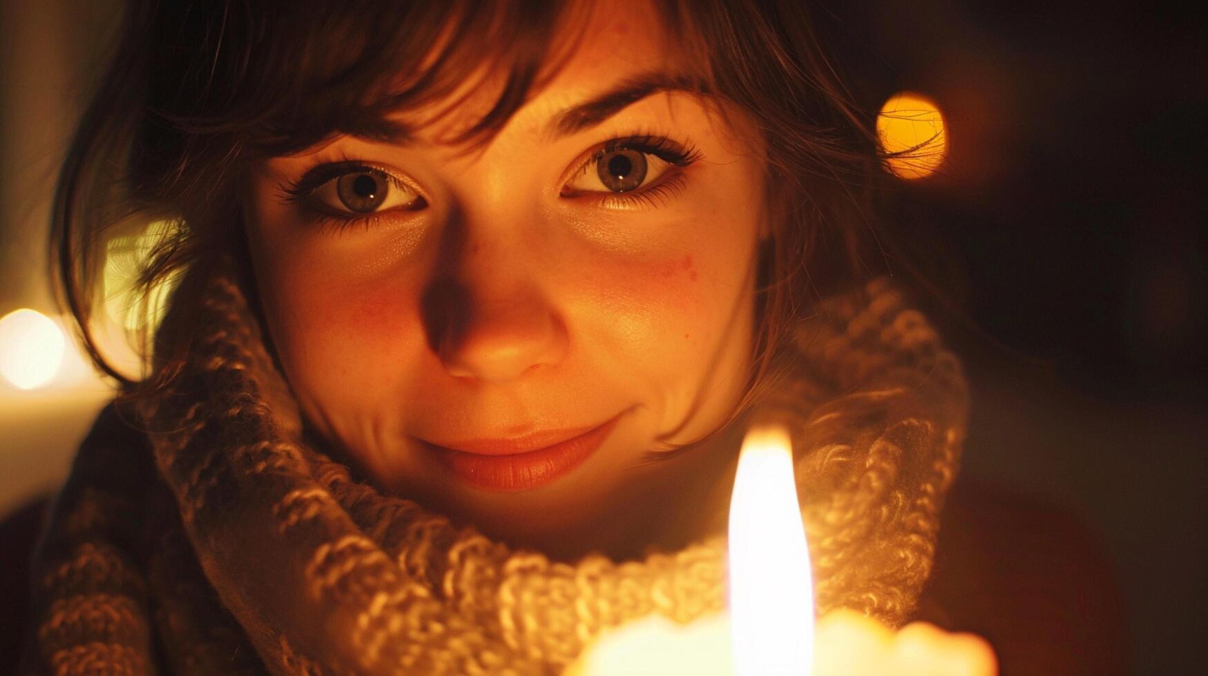 joven adulto mujer mirando a cámara sonriente foto