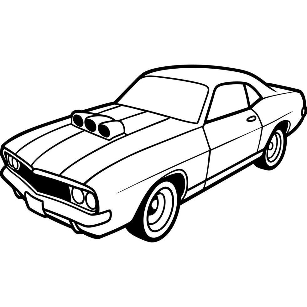 Modified car coloring pages vector