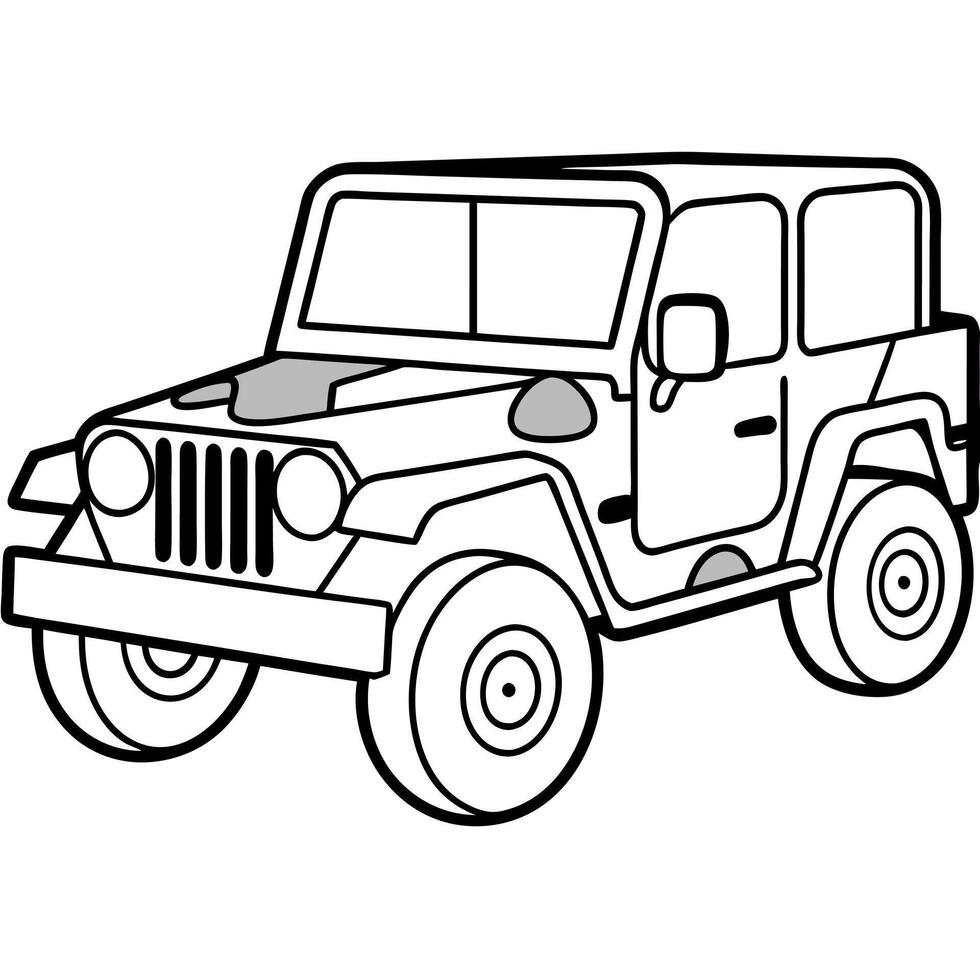 Modified car coloring pages vector