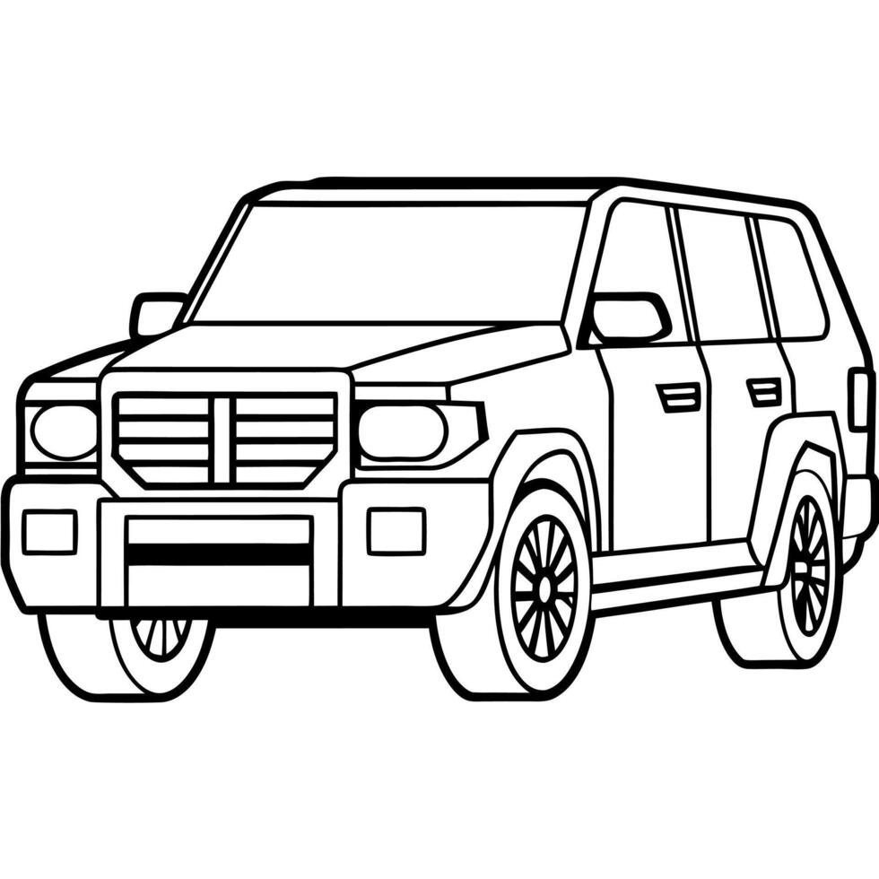 Modified car coloring pages vector