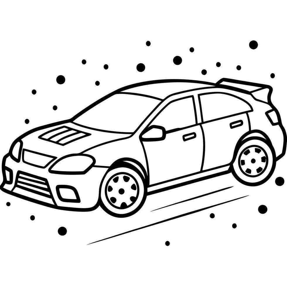 Modified car coloring pages vector