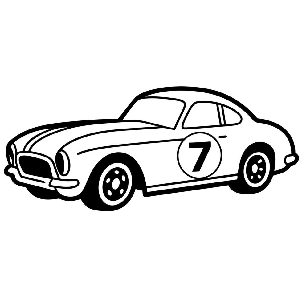Modified car coloring pages vector