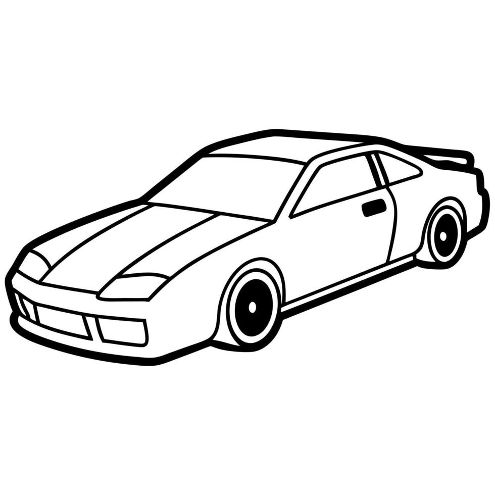 Modified car coloring pages vector