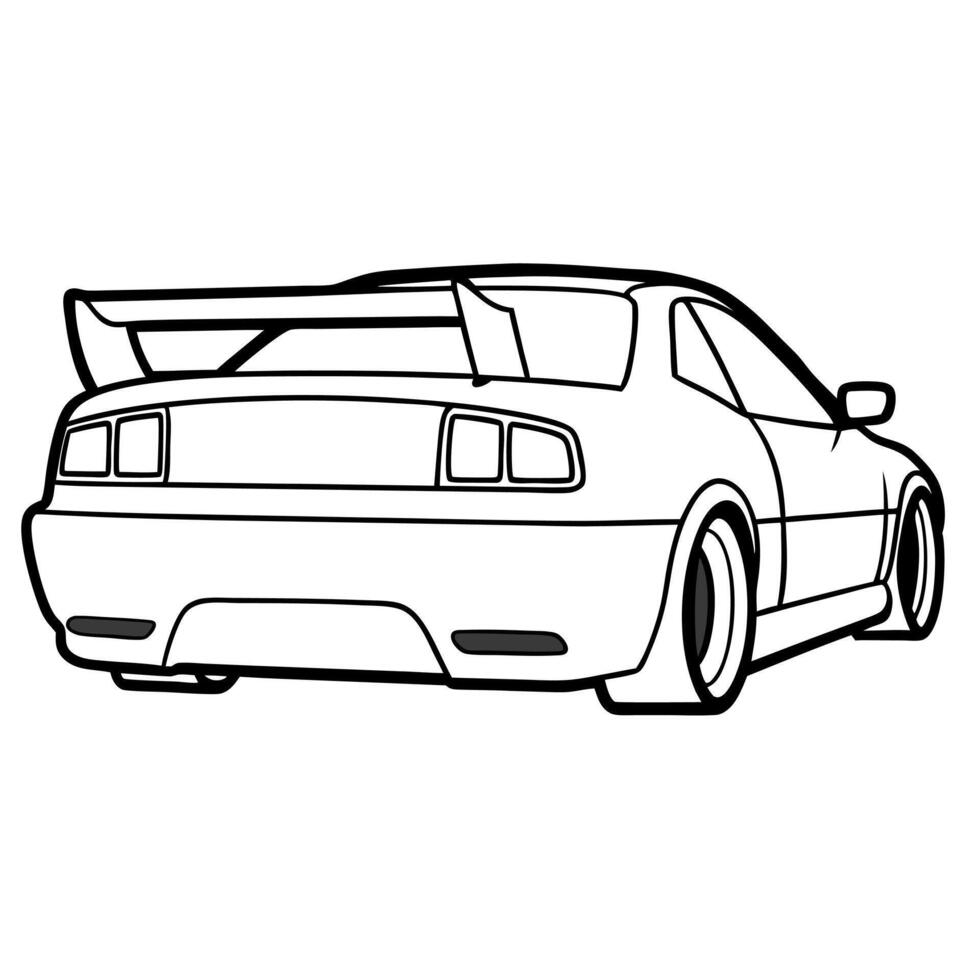Modified car coloring pages vector