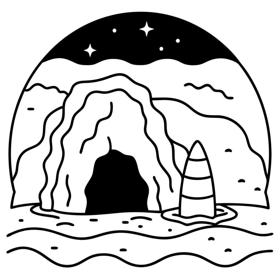 Ocean Oasis Coloring Pages For Kids Coloring Book vector