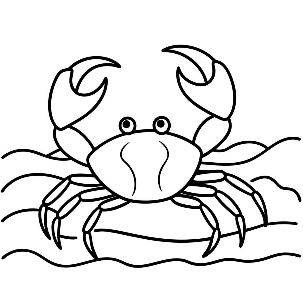 Ocean Oasis Coloring Pages For Kids Coloring Book vector