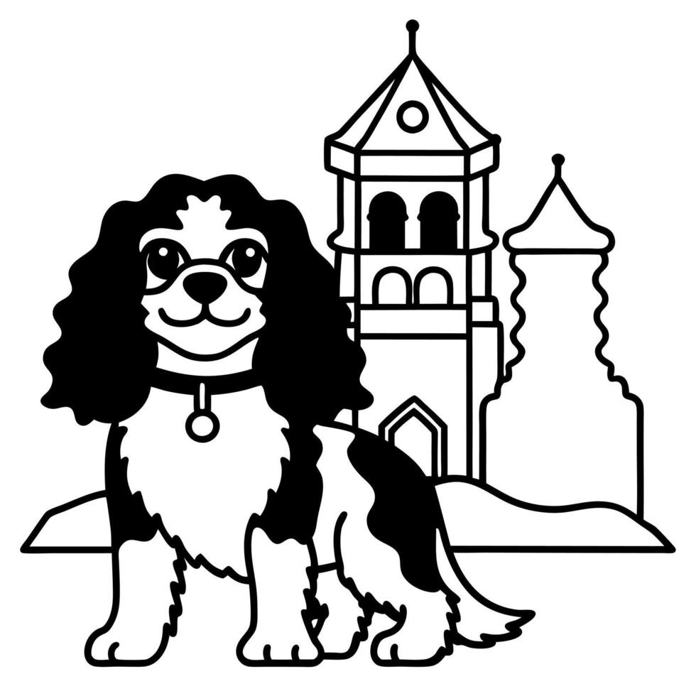 Dog breeds coloring pages vector