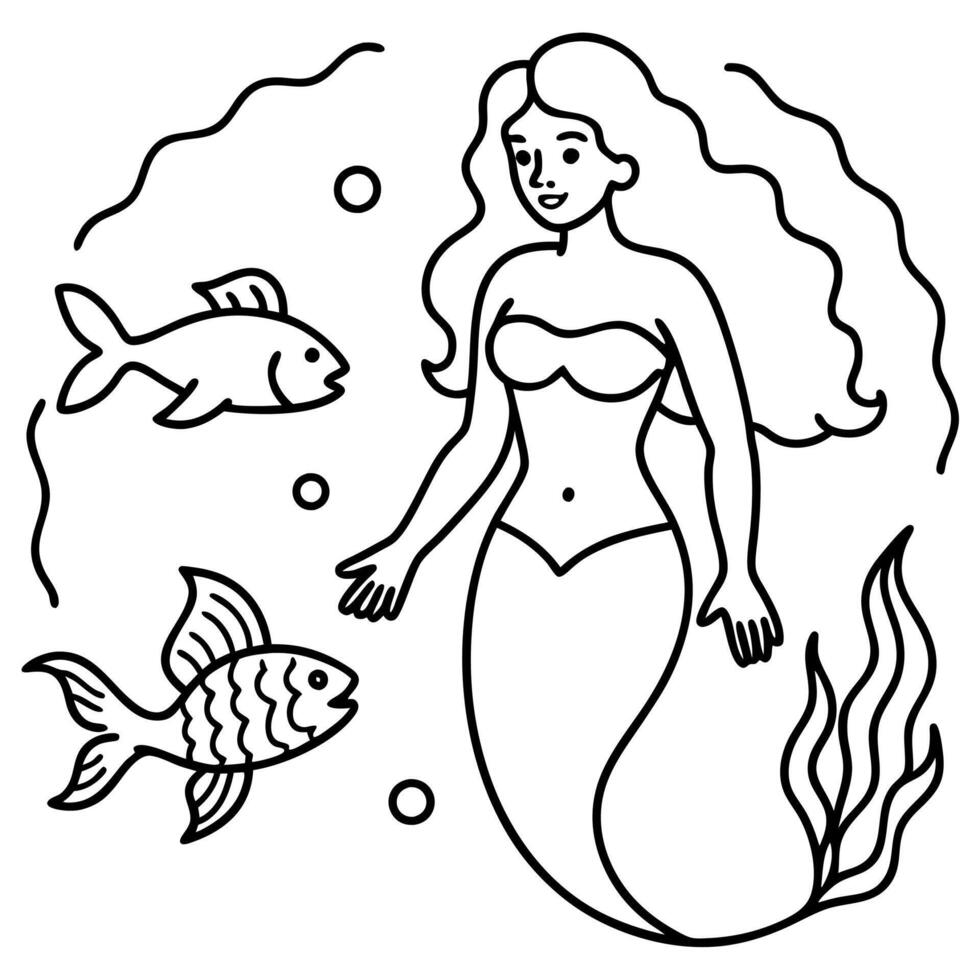 Ocean Oasis Coloring Pages vector