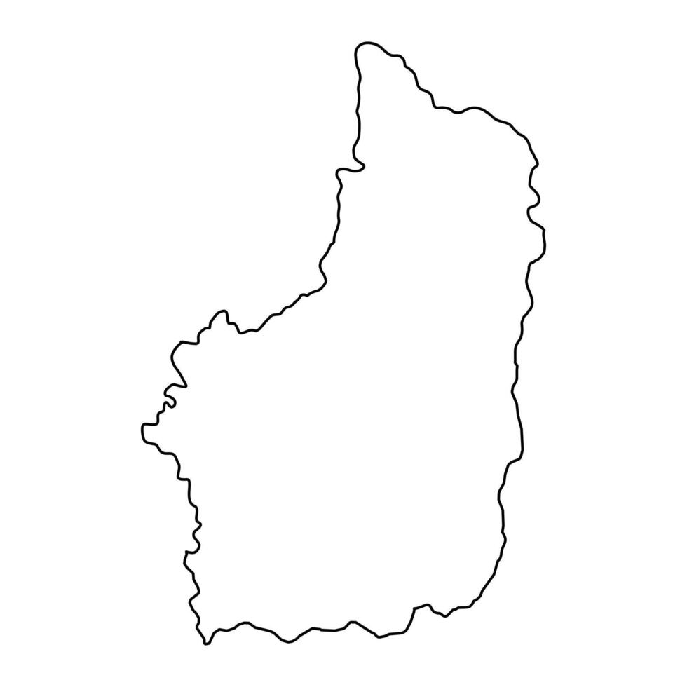 Southern Province map, administrative division of Rwanda. illustration. vector