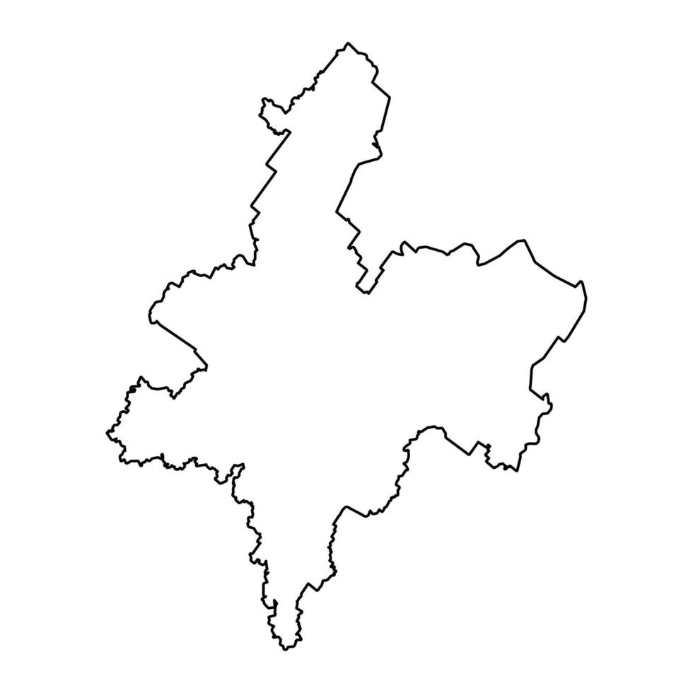 Kirov Oblast map, administrative division of Russia. illustration. vector