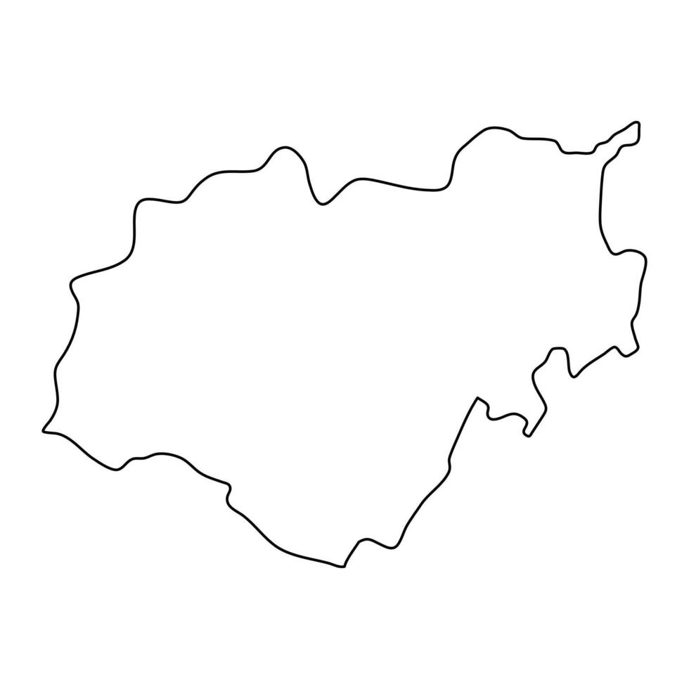 Kabardino Balkaria map, administrative division of Russia. illustration. vector