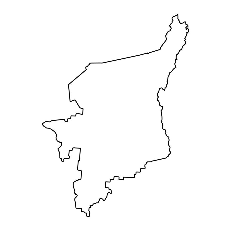 Komi map, administrative division of Russia. illustration. vector