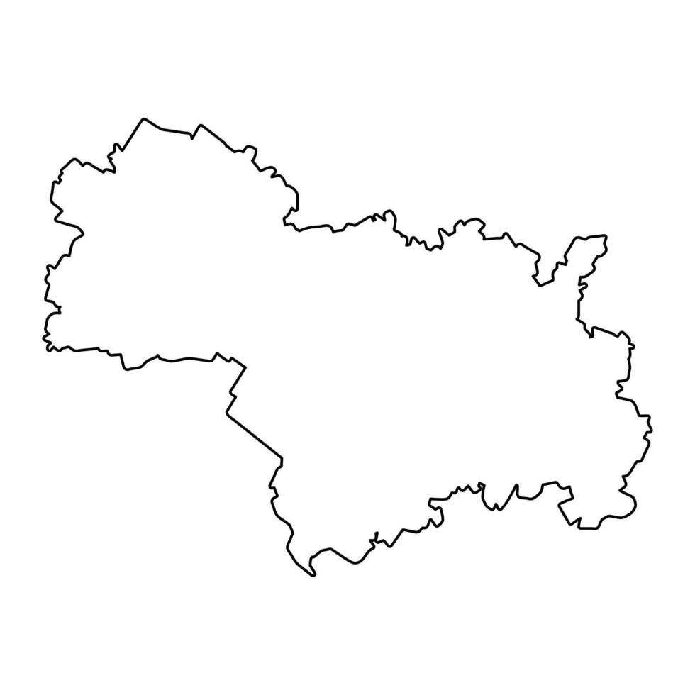 Ivanovo Oblast map, administrative division of Russia. illustration. vector