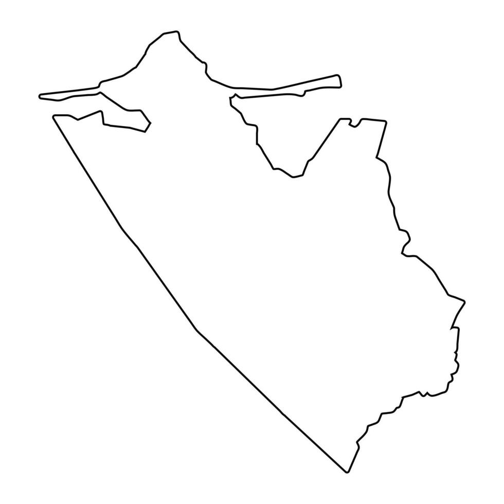 Kaliningrad Oblast map, administrative division of Russia. illustration. vector