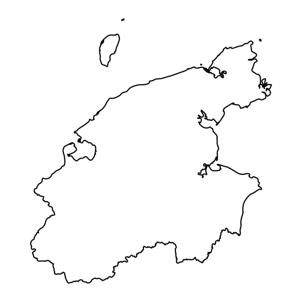 Chukotka Autonomous Okrug map, administrative division of Russia. illustration. vector