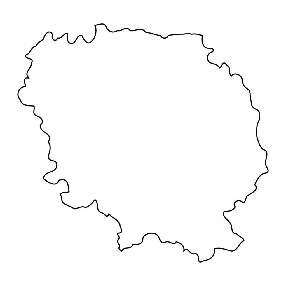 Creuse department map, administrative division of France. illustration. vector