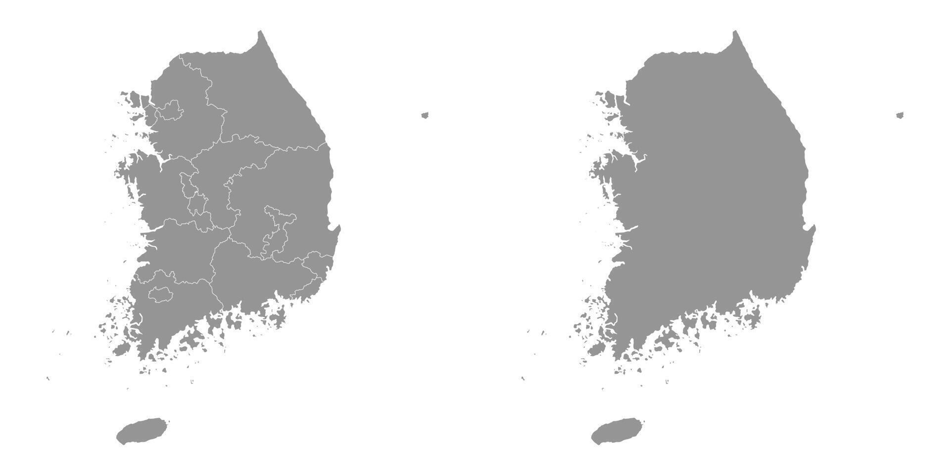 South Korea map. illustration. vector