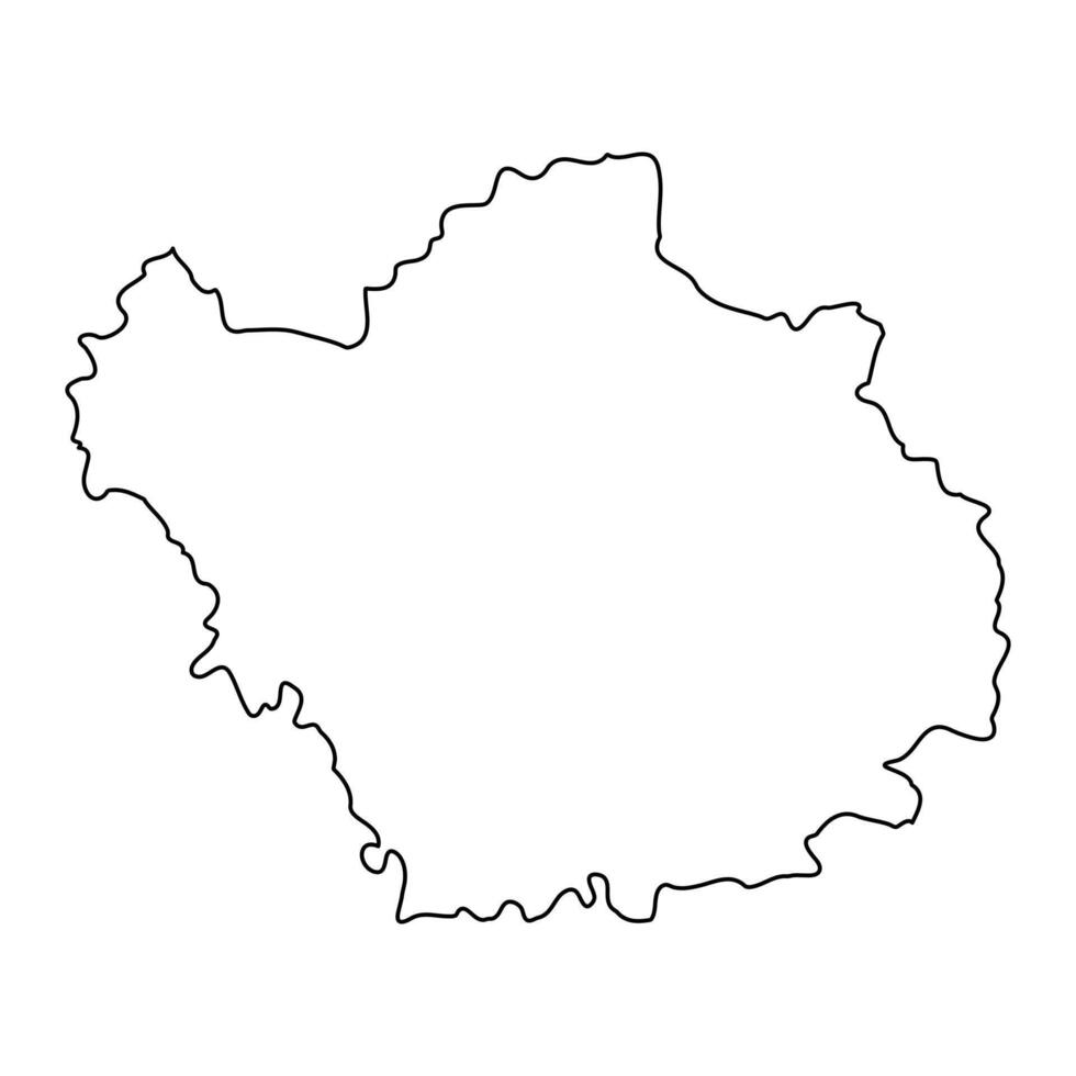 Aube department map, administrative division of France. illustration. vector