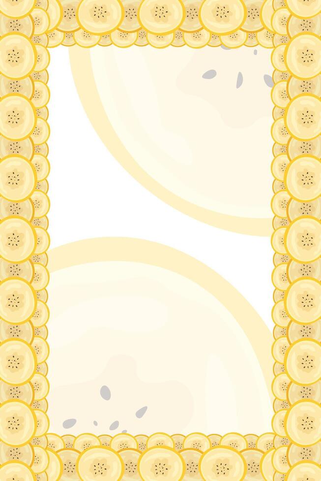 Pieces of banana slice snack. Topical resh banana slice cut fruit. National Banana Day vector