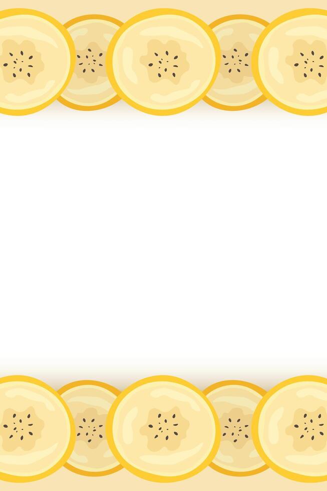 Pieces of banana slice snack. Topical resh banana slice cut fruit. National Banana Day vector