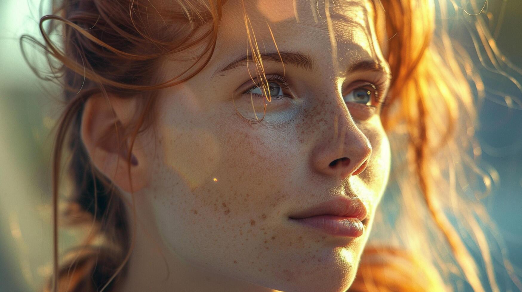 young woman looking away beauty and elegance photo