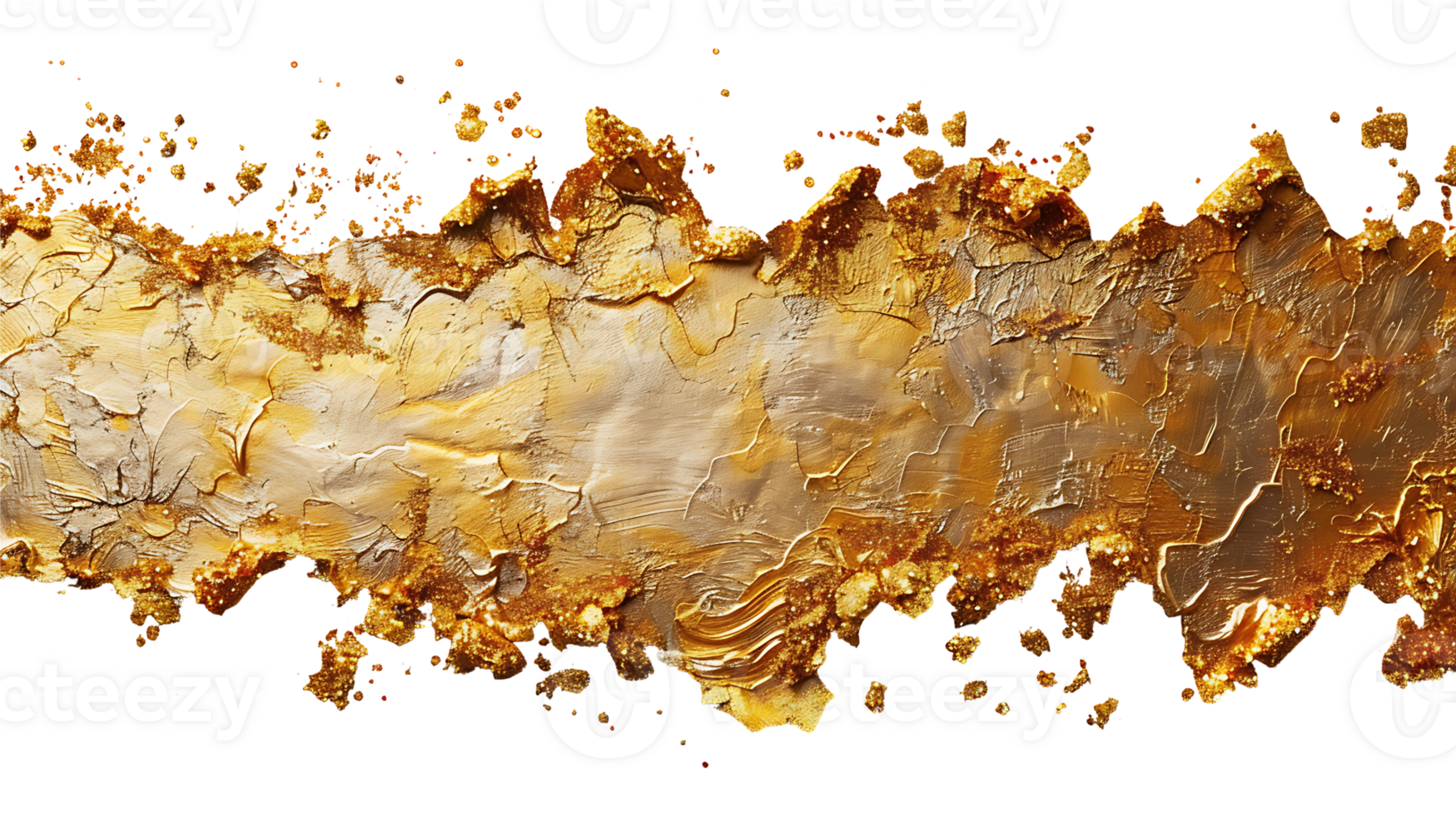 gold glitter shape on a transparent background png