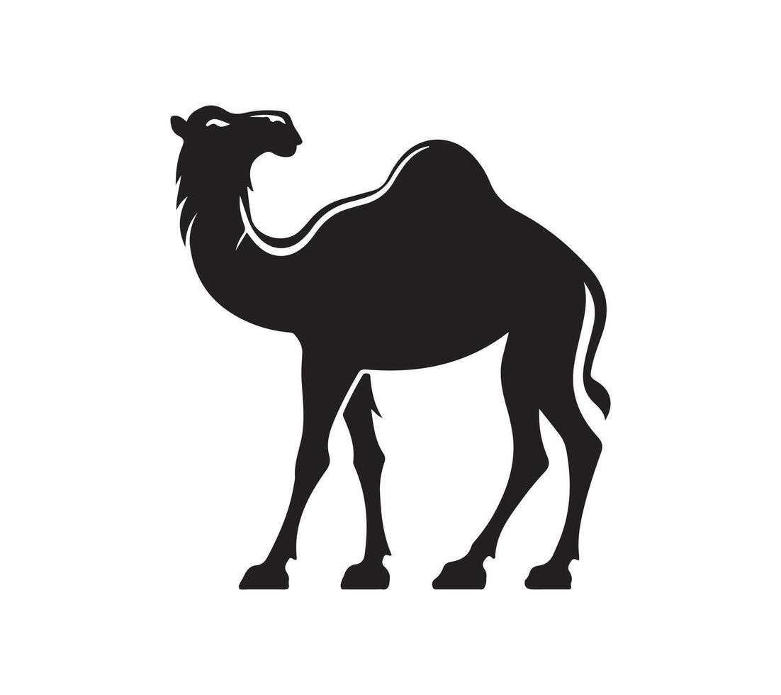 camel silhouette art vector