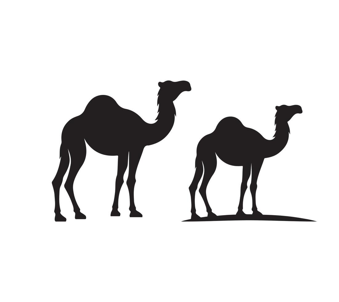 camel silhouette art vector