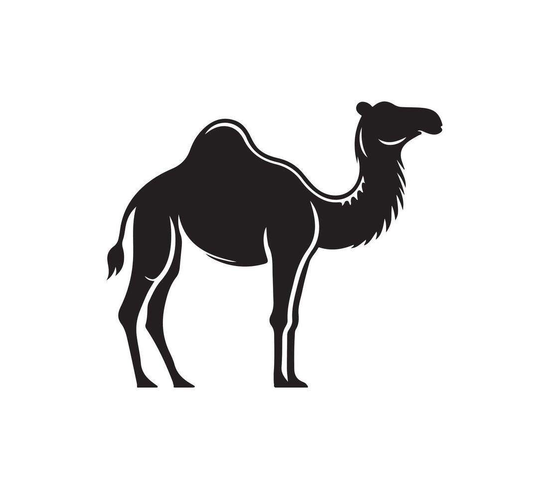 camel silhouette art vector