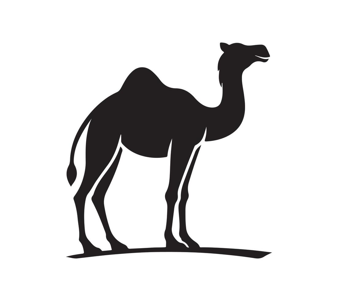 camel silhouette art vector
