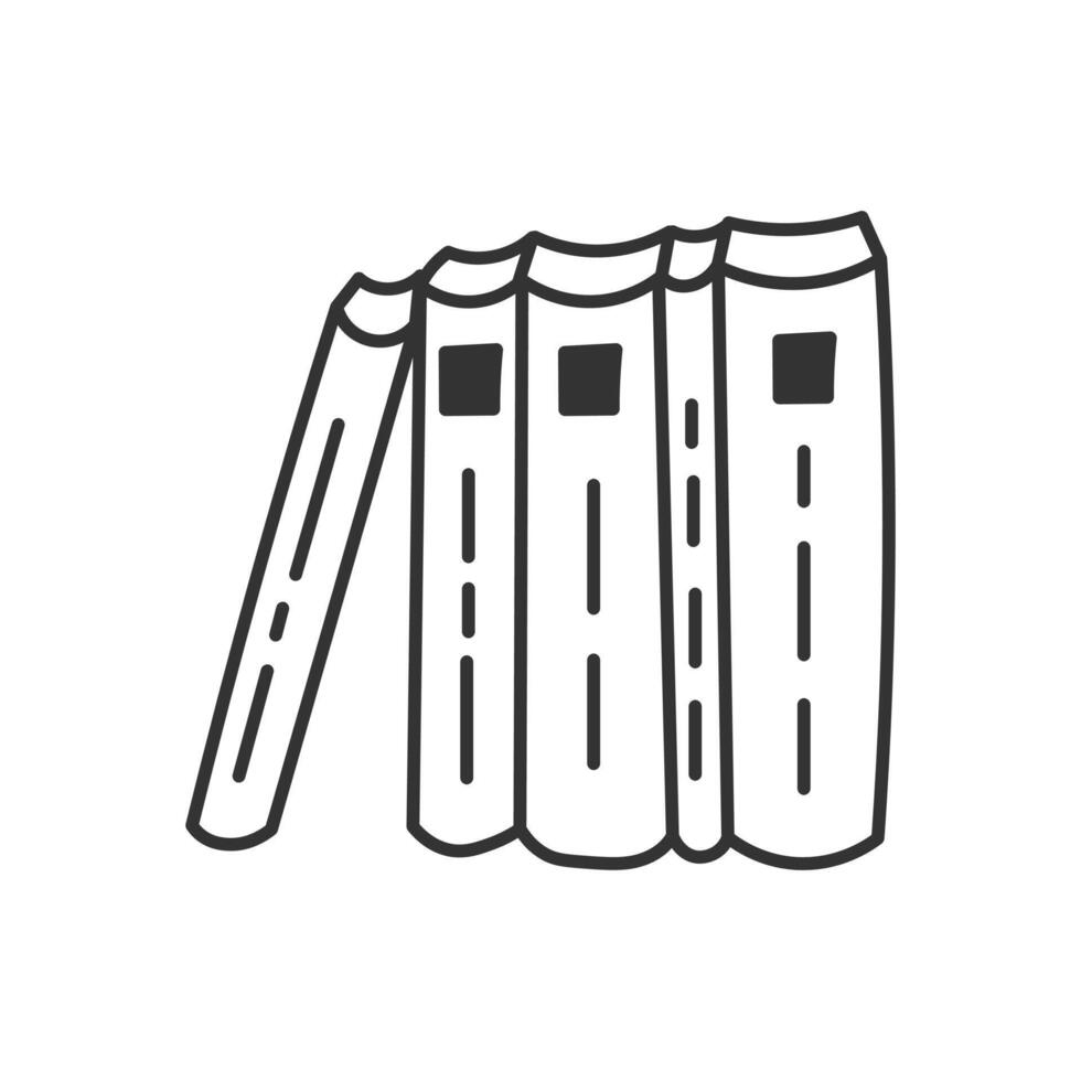 Stack of Books Standing Doodle Icon vector